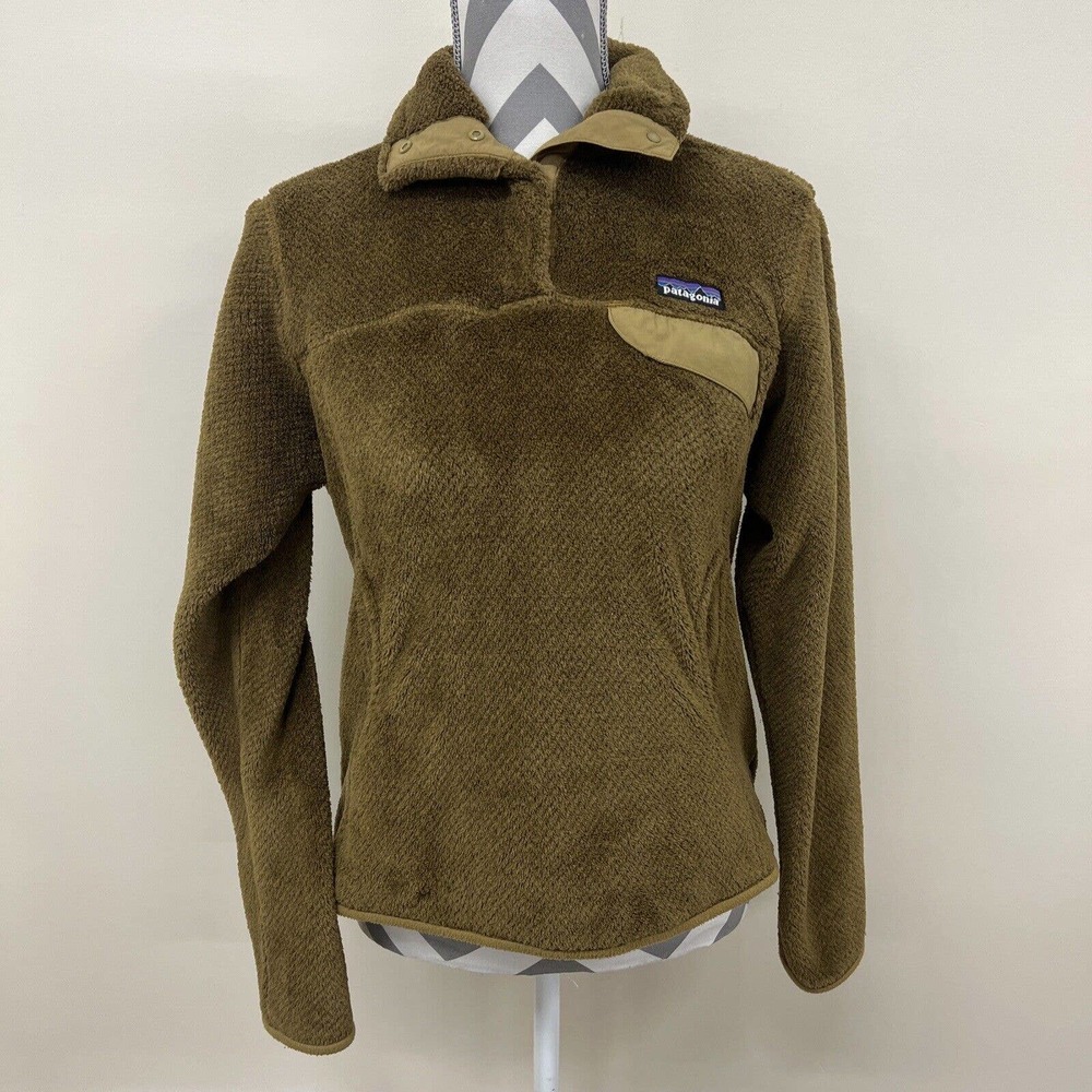 PATAGONIA womens fleece Small OD Green pullover sweater 25441 FS Bnfts Charity